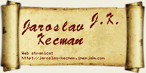 Jaroslav Kecman vizit kartica